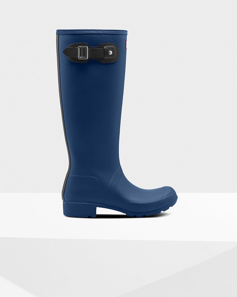 Womens Hunter Original Tour Foldable - Tall Rain Boots Navy - 4081-KHUND